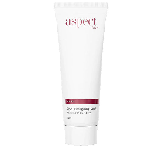 Aspect DR Cryo-Energising Mask 118ml cooling gel mask formulated to detoxify, hydrate and refresh tired or stressed skin