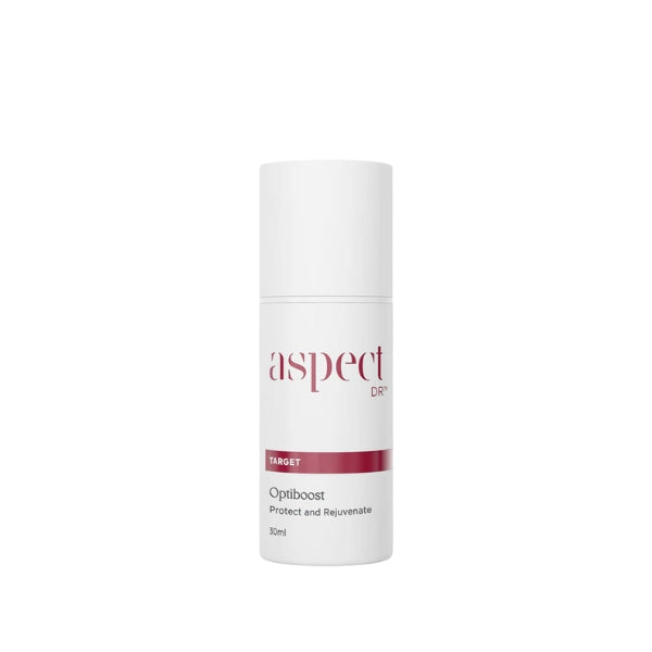 Aspect DR OptiBoost Serum 30ml antioxidant and recovery formula with Ectoin, niacinamide and hyaluronic acid to protect and revitalise skin.