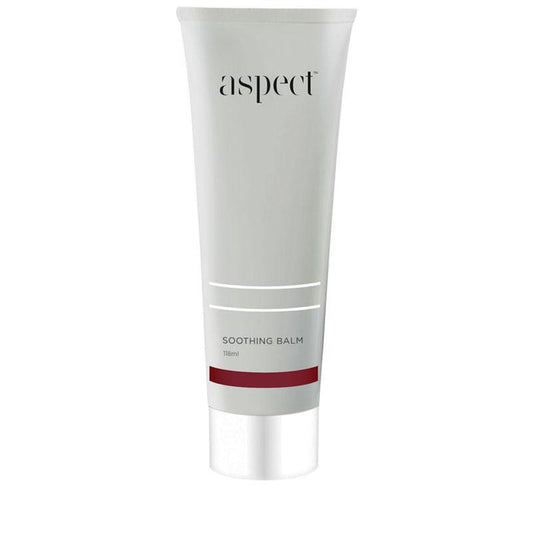 Aspect DR Soothing Balm 118ml rich calming balm infused with aloe vera, hyaluronic acid and botanical oils to hydrate, soothe and protect sensitive or compromised skin.