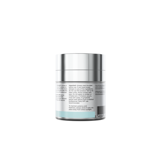 Back view of Aspect Phytostat 9 showing ingredients and directions for the peptide-infused moisturiser that hydrates, smooths and supports skin barrier health.