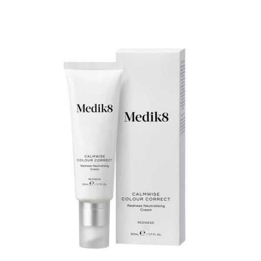 Medik8 Sale. Medik8 Calmwise Soothing Cleanser is suitable for sensitive and redness prone skin. Medik8 Calmwise Colour Correct  is a corrective cream that neutralises redness.