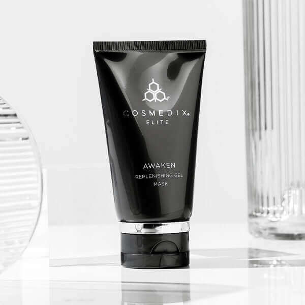Cosmedix Elite Awaken Replenishing Gel Mask for replenishing dehydration, refining dull texture and supporting sensitive skin.