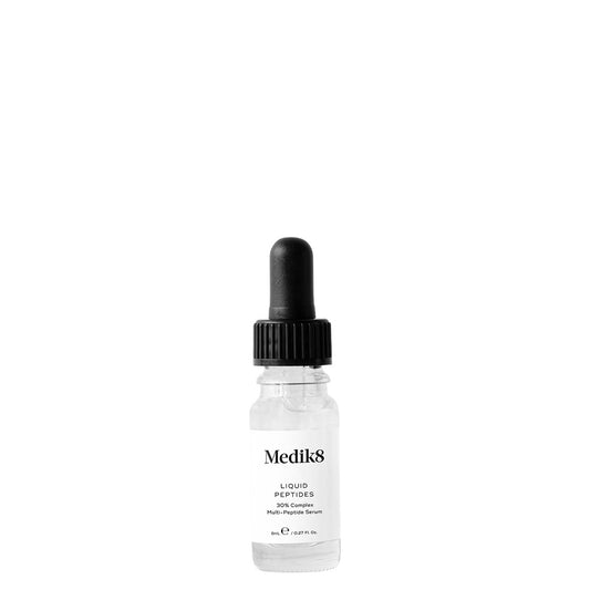 Medik8 Sale. Medik8 Liquid Peptides. Fine lines, expression lines, and deep-set wrinkles are visibly smoothed as the lightweight serum visibly plumps, firms and refines uneven skin texture.