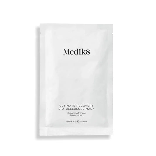 Medik8 Sale. Medik8 Ultimate Recovery Bio Cellulose Mask helps to visibly plump and smooth the look of fine lines and crepiness for more youthful-looking skin overall.