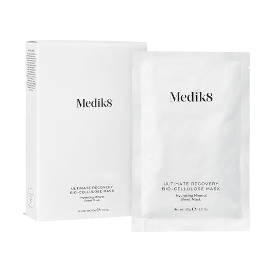 Medik8 Sale. Medik8 Ultimate Recovery Bio Cellulose Mask helps to visibly plump and smooth the look of fine lines and crepiness for more youthful-looking skin overall.