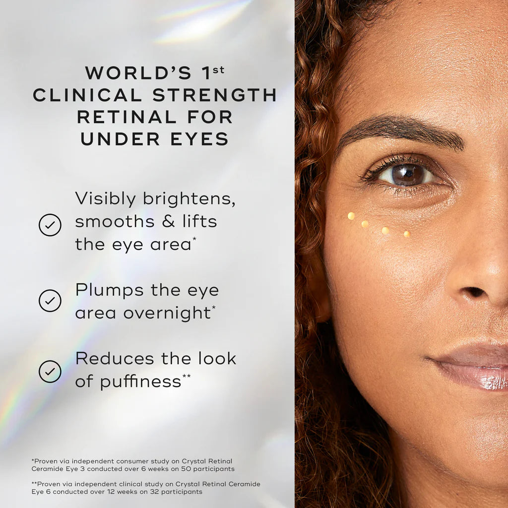 Medik8 Sale. Medik8 Crystal Retinal 6. This multi-action anti-ageing eye serum helps to lift and shape the look of eye contours for an immediate results. Contains slow release Retinal, Ceramides and Hyaluronic Acid