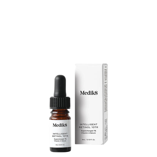 Medik8 Sale. Medik8 Intelligent Retinol 10TR Supercharged 1.0% Vitamin A Serum. Contains Retinol, Squalane, Climbazole and Vitamin E