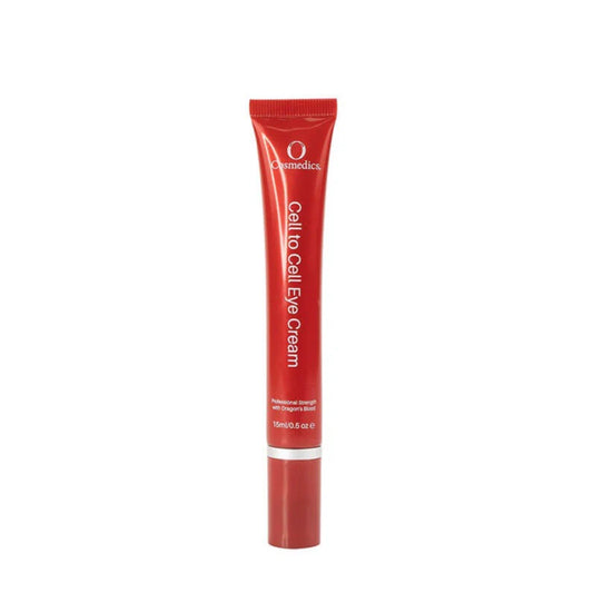 O Cosmedics Sale. O Cosmedics Cell To Cell Eye Cream is suitable for all skin types. O Cosmedics Cell To Cell Eye Cream contains Dragons Blood, Revonage and Peptide Complex. O Cosmedics Cell To Cell Eye Cream acts as a no needles hyaluronic acid skin filler by increasing hydration and smoothing out fine lines.