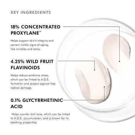 SkinCeuticals A.G.E. Interrupter Advanced Anti-Wrinkle Cream is a corrective anti-ageing, anti-wrinkle cream that helps target visible signs of ageing caused by advanced glycation end products (A.G.E.). Advanced glycation end products (A.G.Es) are proteins and lipids that become glycated when exposed to sugar, resulting in wrinkles, skin laxity, and dullness.