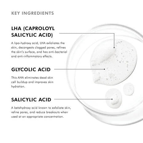SkinCeuticals Blemish and Age Cleanser is a targeted exfoliating gel cleanser featuring a conditioning surfactant and a 12% concentration combining lipo-hydroxy acid (LHA), glycolic acid , salicylic acid, glycerin, and sorbitol, to remove excess oils and makeup, while decongesting pores and brightening skin.
Formulated for ageing skin prone to breakouts, this deep cleansing gel gently refines the visible appearance of congested pores and helps reduce blemishes without drying the skin.