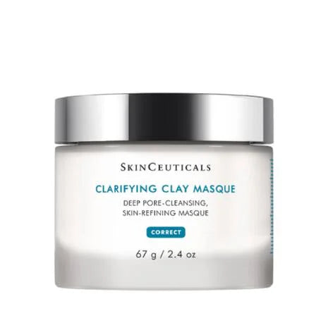 SkinCeuticals Clarifying Clay Mask is a non-drying masque that combines kaolin and bentonite, botanicals and minerals, and a hydroxy acid blend to gently exfoliate dead skin cells. The natural earth clays kaolin and bentonite decongest pores, lift impurities, and help remove excess oils. While aloe and chamomile soothe the skin.