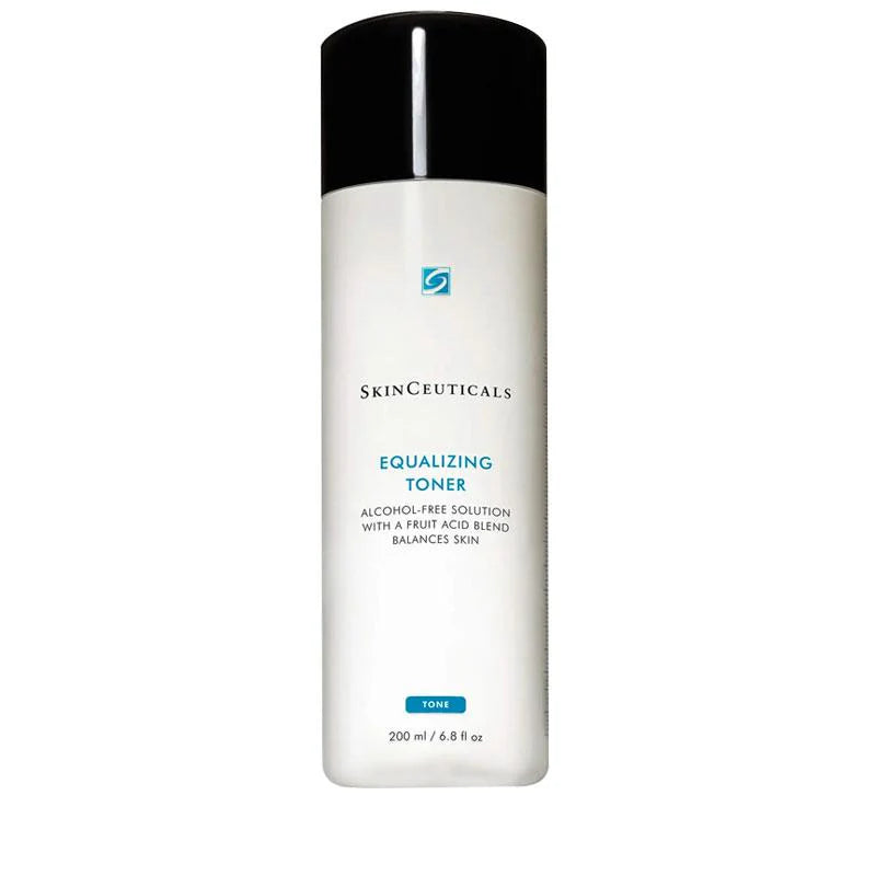 SkinCeuticals Equalizing AHA Toner is a targeted exfoliating toner that helps refresh and restore skin's appearance, while removing excess residue.
This pH balancing toner combines hydroxy acids to gently exfoliate dead skin cells, with botanical extracts of witch hazel, rosemary, aloe, and chamomile to soften, soothe, and tone skin.