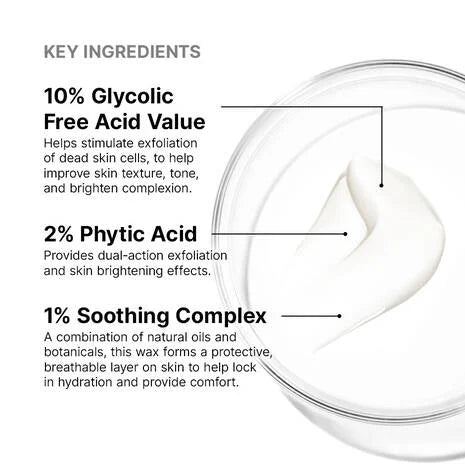 SkinCeuticals Glycolic 10 Renew Overnight Cream improves the appearance of skin texture and tone for a brighter complexion and more radiant skin. This scientifically developed glycolic acid cream has a free acid value of 10% glycolic acid, meaning it works at true 10% concentration – optimal for promoting exfoliation and skin cell turnover. Synergistically blended with 2% phytic acid and a triple action comforting complex to help support the skin moisture barrier.