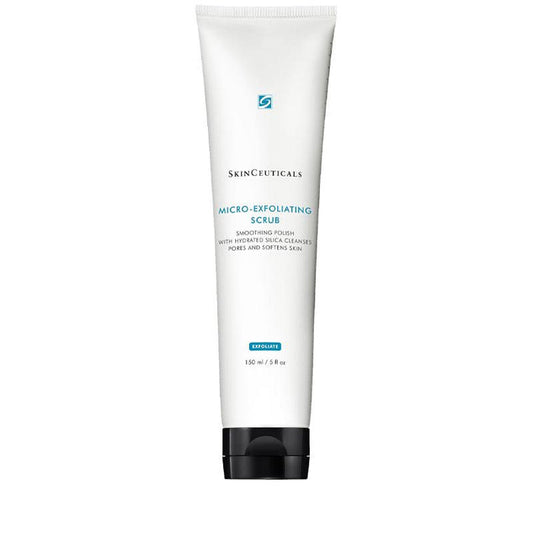 SkinCeuticals Micro-Exfoliating Scrub features a powerful 2% concentrate combination of hydrated silica, glycerin, and aloe extract to purify pores and support a strong skin moisture barrier.
Gentle enough for daily use, this exfoliating scrub provides a mild and even exfoliation to improve texture while softening and hydrating the skin.