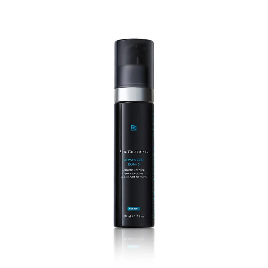 SkinCeuticals Sale. SkinCeuticals Advanced RG-6. SkinCeuticals Advanced RG-6 combines six bioactive ingredients to amplify 6 visible rejuvenation outcomes of skin repair, helping reduce visible redness, discolouration, and fine lines while promoting visible rejuvenation