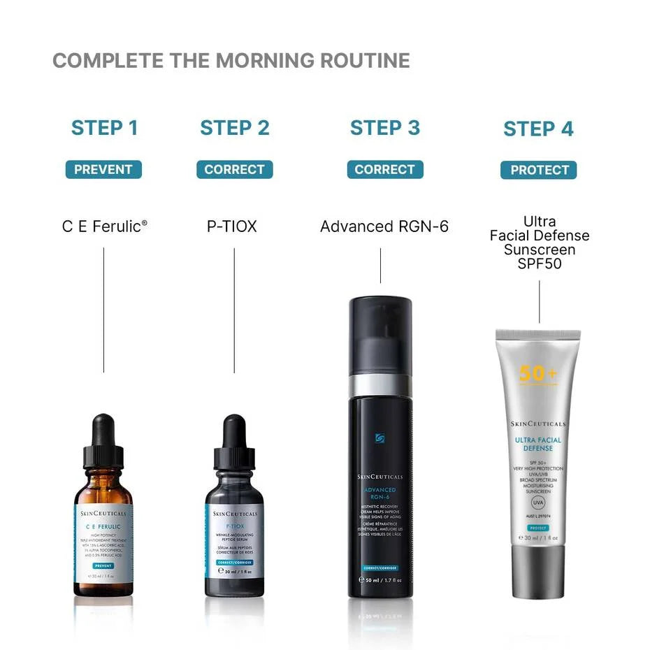 SkinCeuticals Sale. SkinCeuticals Advanced RG-6. SkinCeuticals Advanced RG-6 combines six bioactive ingredients to amplify 6 visible rejuvenation outcomes of skin repair, helping reduce visible redness, discolouration, and fine lines while promoting visible rejuvenation