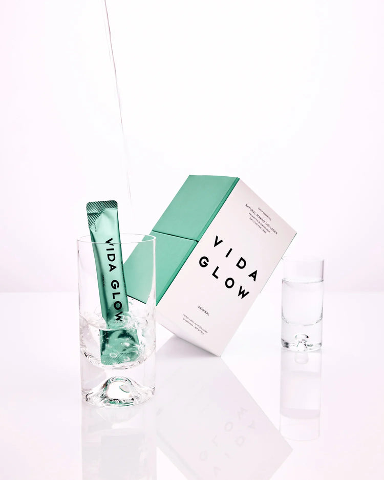Vida Glow ingestible beauty and collagen supplements for skin radiance, hair health and daily wellness.