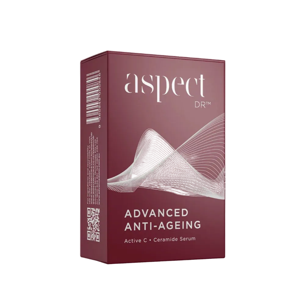 Aspect DR Advanced Anti-Ageing Duo, a limited-edition Vitamin C and ceramide skincare gift set targeting fine lines, loss of firmness and skin barrier support.