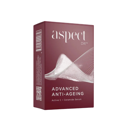 Aspect DR Advanced Anti-Ageing Duo, a limited-edition Vitamin C and ceramide skincare gift set targeting fine lines, loss of firmness and skin barrier support.