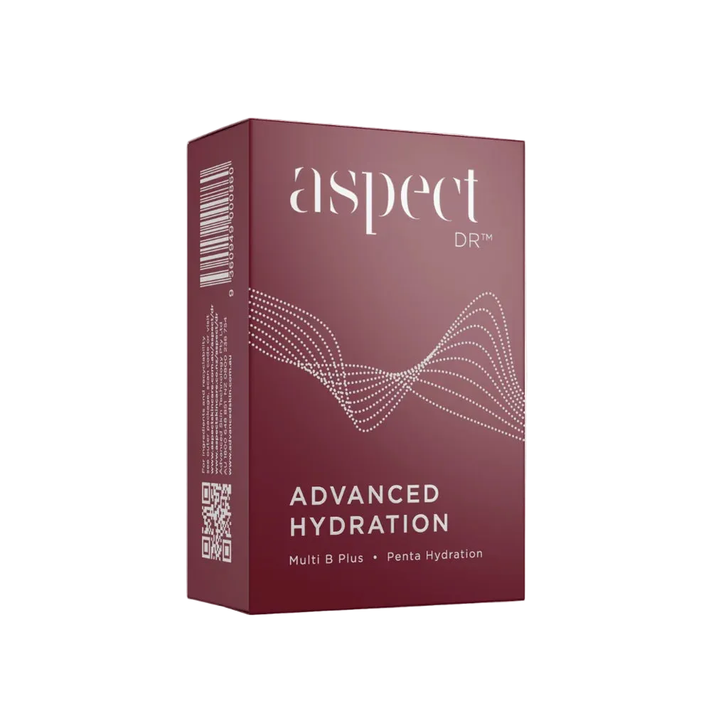Aspect DR Advanced Hydration Duo, limited-edition skincare gift set with Aspect DR Multi B Plus and Aspect DR Penta-Hydration serums for dehydrated skin and moisture barrier support.