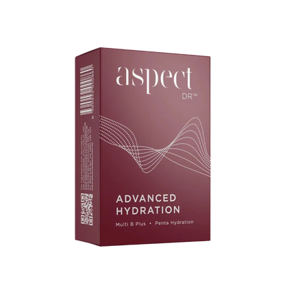 Aspect DR Advanced Hydration Duo, limited-edition skincare gift set with Aspect DR Multi B Plus and Aspect DR Penta-Hydration serums for dehydrated skin and moisture barrier support.