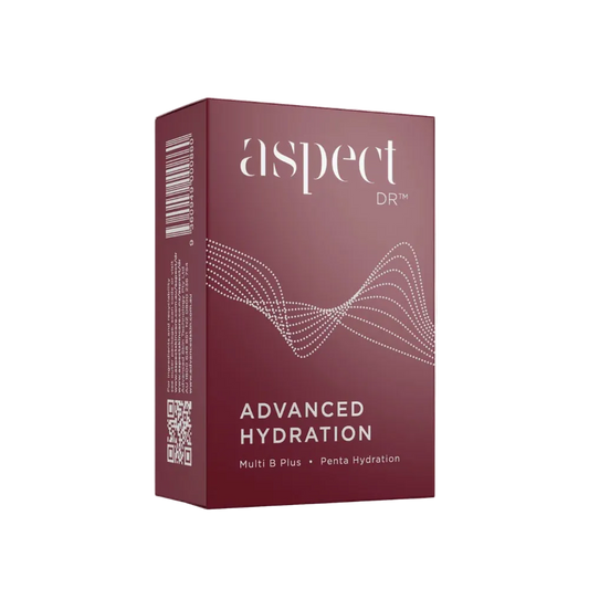 Aspect DR Advanced Hydration Duo, limited-edition skincare gift set with Aspect DR Multi B Plus and Aspect DR Penta-Hydration serums for dehydrated skin and moisture barrier support.