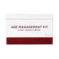 Aspect DR Age Management Kit retail box packaging, curated anti-ageing regimen with retinol, vitamin C, AHA and rich moisturiser.