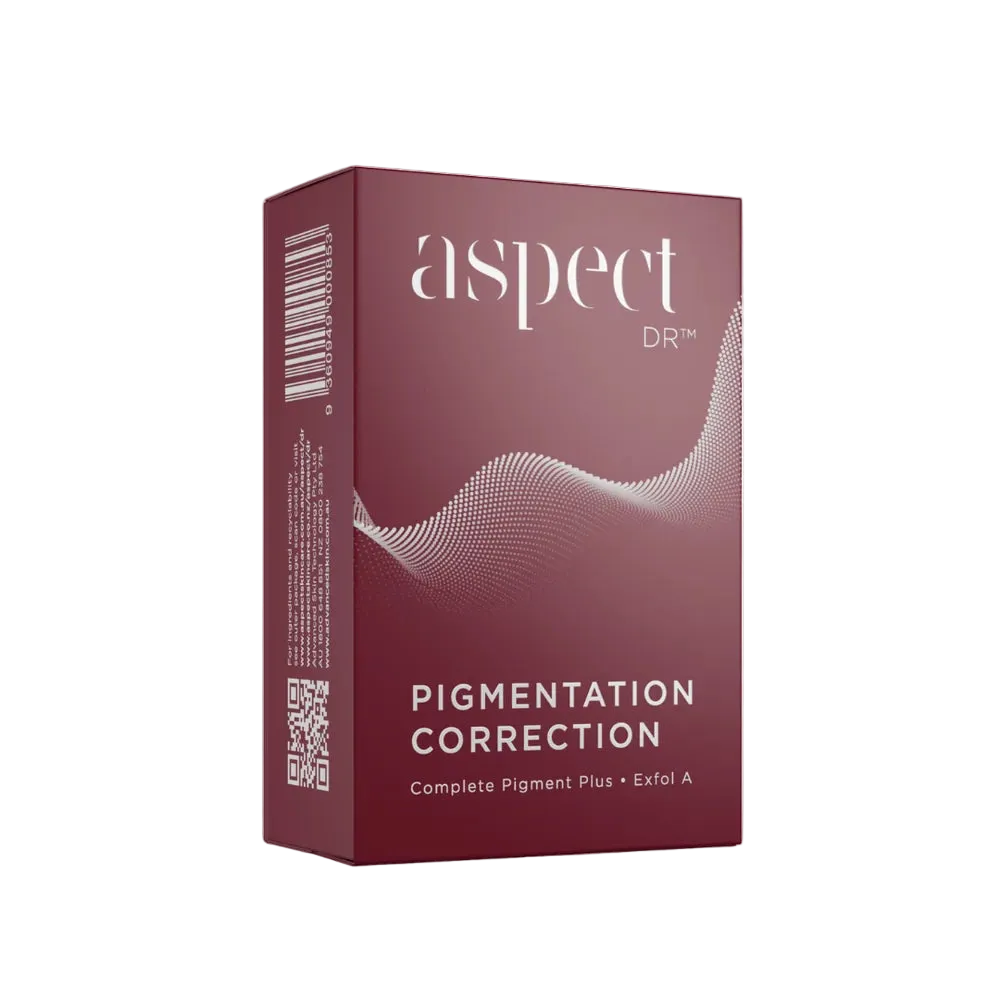 Aspect DR Pigmentation Correction Duo, limited-edition skincare gift set with Tranexamic Acid, Vitamin C and Retinol for dark spots, sun damage and uneven skin tone.