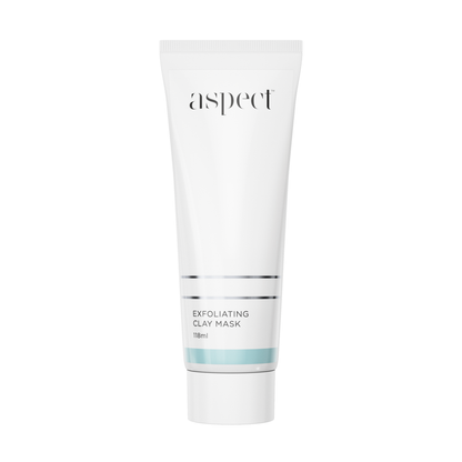 Aspect Exfoliating Clay Mask purifying AHA/BHA clay mask with kaolin, bentonite and salicylic acid to detoxify pores and refine skin texture.