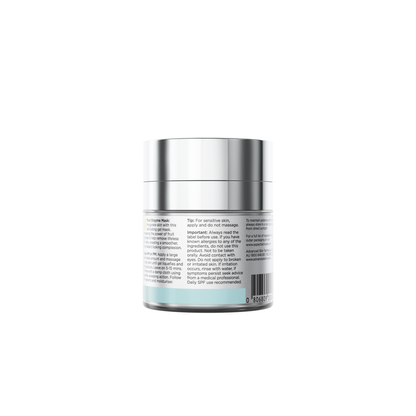 Back view of Aspect Fruit Enzyme Mask showing ingredients and directions for the gentle enzyme exfoliating mask that smooths and brightens skin.