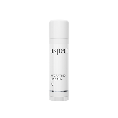 Aspect Hydrating Lip Balm with shea butter, jojoba esters and antioxidant oils to nourish, soften and protect dry, chapped lips.