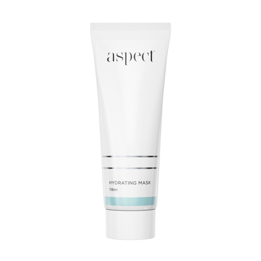 Aspect Hydrating Mask rich moisture-boosting face mask with vitamins A, B, C, E and hyaluronic acid to hydrate, soften and revive dry or stressed skin.