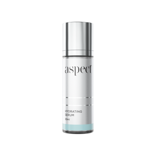 Aspect Hydrating Serum with multi-weight hyaluronic acid and niacinamide to deeply hydrate, plump and soothe dry or dehydrated skin.