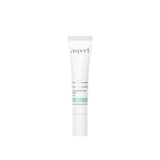 Aspect Lip Perfecting Mask, a hydrating and plumping lip treatment with ceramides, shea butter and Voluform™ to restore soft, smooth, nourished lips.