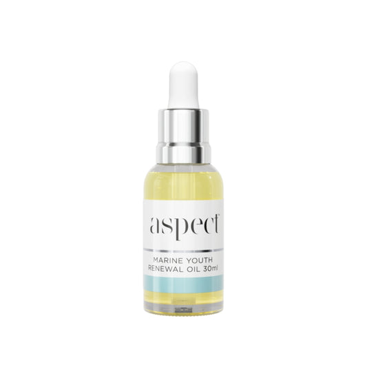 Aspect Marine Youth Renewal Oil with triple micro-algae and hyaluronic acid to hydrate, firm and rejuvenate dry or ageing skin.