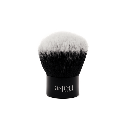Aspect Minerals Kabuki Brush vegan mineral makeup brush for seamless powder foundation application and a smooth airbrushed finish.