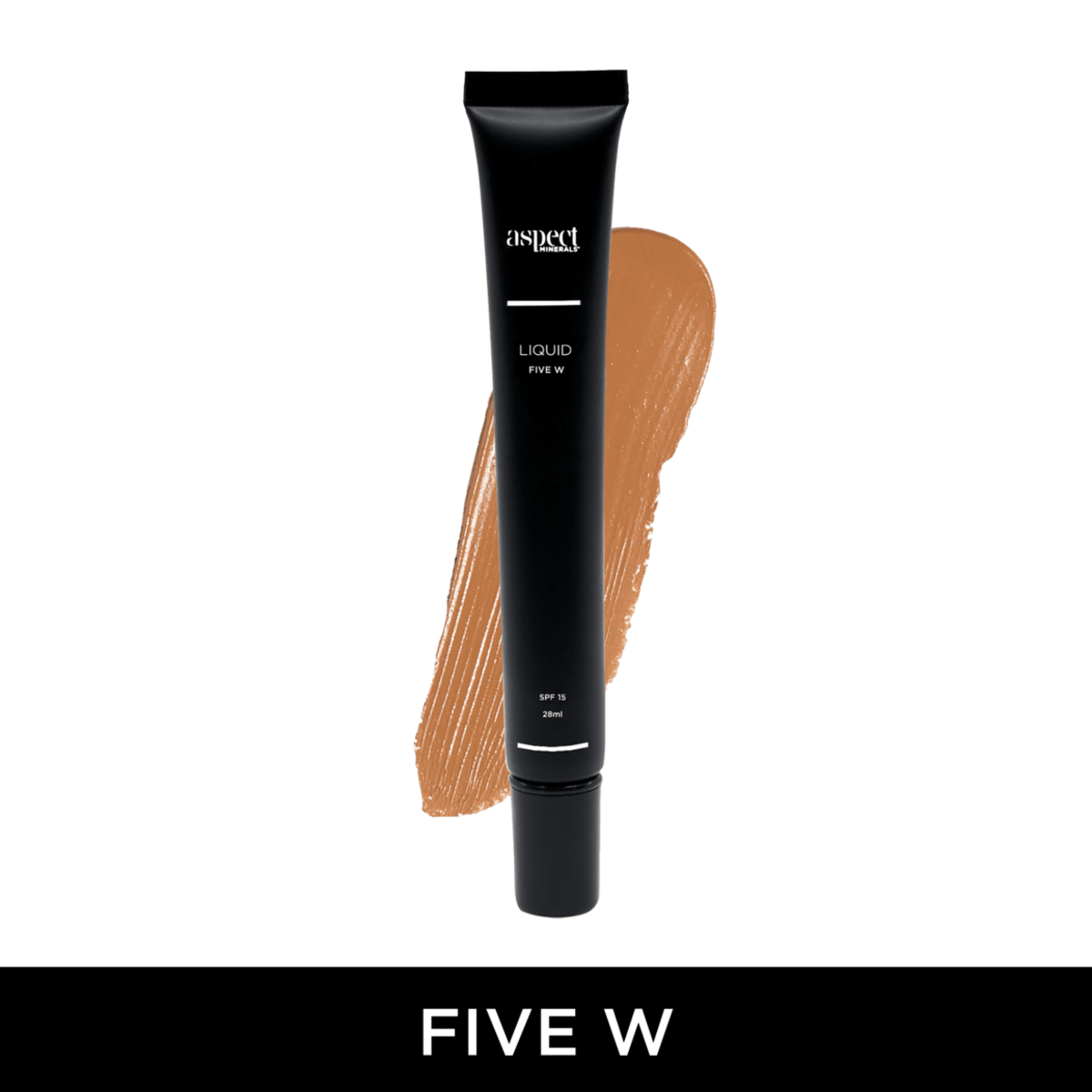 Aspect Minerals Liquid Five W Warm lightweight liquid foundation with SPF 15 for buildable coverage, hydration and a naturally radiant finish.