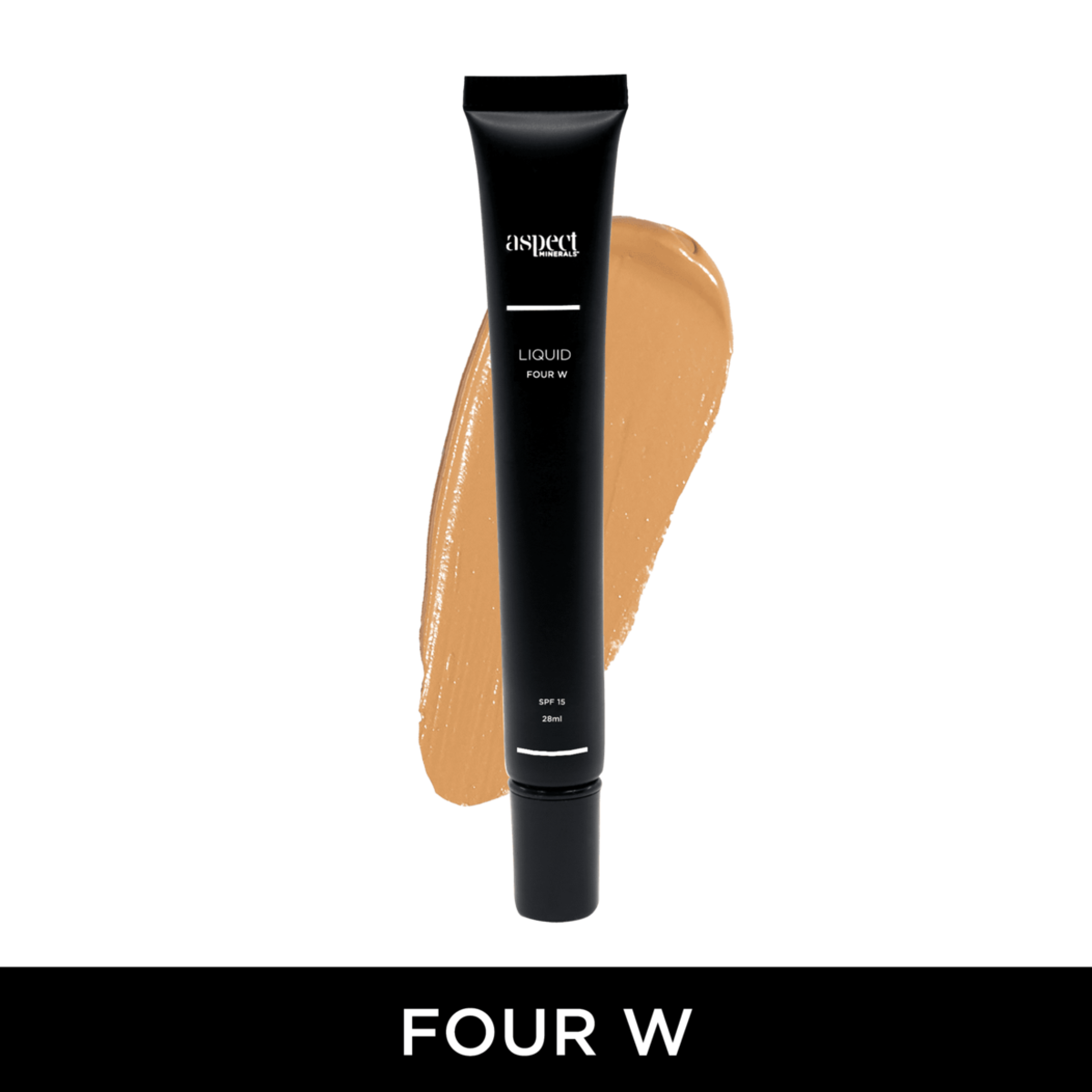 Aspect Minerals Liquid Four W Warm lightweight liquid foundation with SPF 15 for buildable coverage, hydration and a naturally radiant finish.