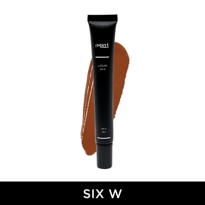 Aspect Minerals Liquid Six W Warm hydrating liquid foundation with SPF 15 for buildable coverage and a smooth radiant finish.