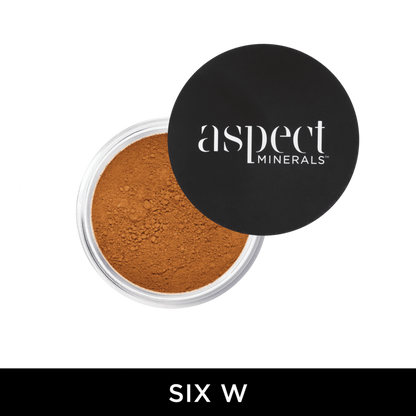 Aspect Minerals Powder Six W Warm mineral powder foundation with SPF 25 for buildable coverage, hydration and a radiant satin finish.