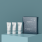 Aspect Mini Mask Trio Limited Edition Kit displayed with the Fruit Enzyme, Probiotic and Hydrating Masks positioned beside the box for a complete at-home masking routine.