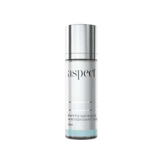 Aspect Phyto-Defence Super Antioxidant Serum with botanical antioxidants and hydrating extracts to protect skin from environmental stress and calm redness.