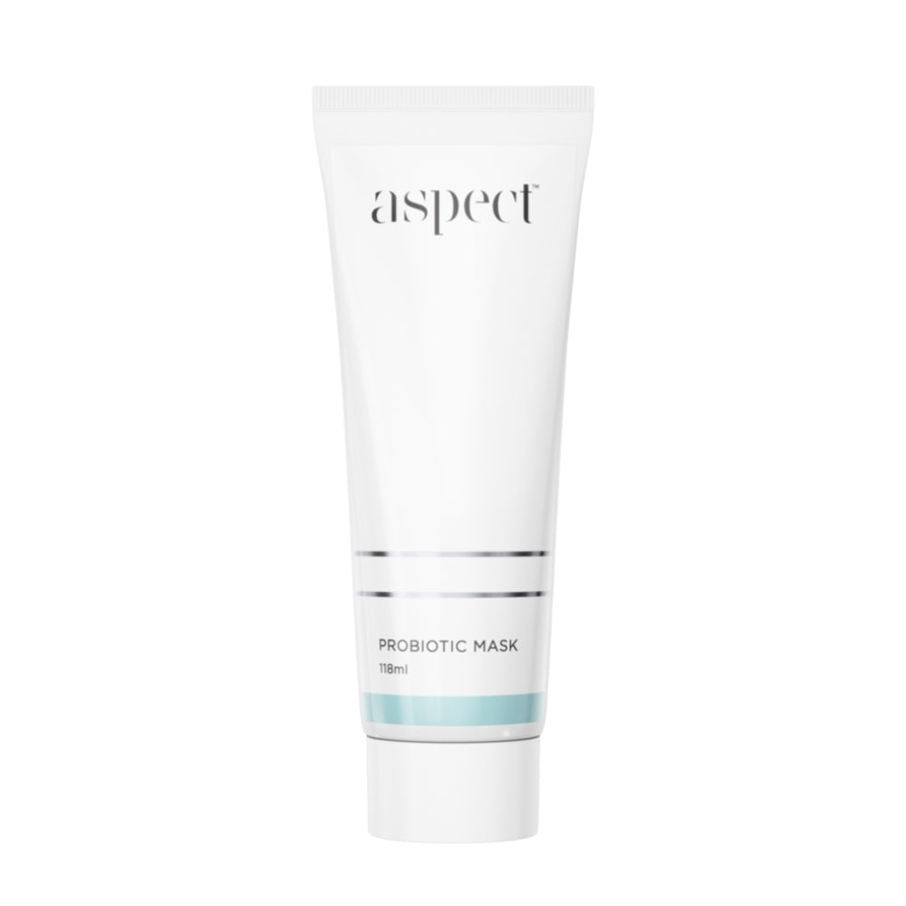 Aspect Probiotic Mask hydrating probiotic face mask with shea butter, hyaluronic acid and antioxidants to nourish, calm and restore the skin barrier.