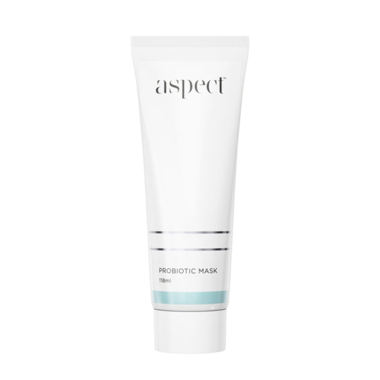 Aspect Probiotic Mask hydrating probiotic face mask with shea butter, hyaluronic acid and antioxidants to nourish, calm and restore the skin barrier.