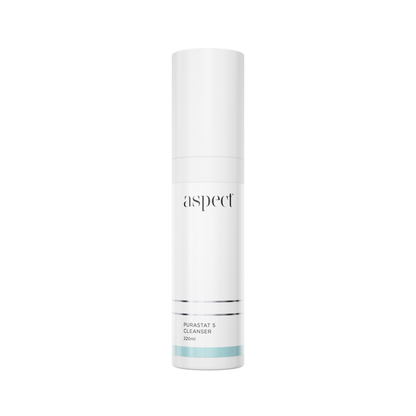 Aspect Purastat 5 Cleanser 220ml, gentle exfoliating foaming cleanser with lactic acid and fruit enzymes to refine skin texture and brighten the complexion.