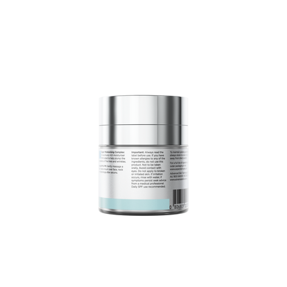 Back view of Aspect Super Moisturising Complex showing ingredients and directions for the peptide-rich moisturiser that deeply hydrates and supports skin barrier repair.