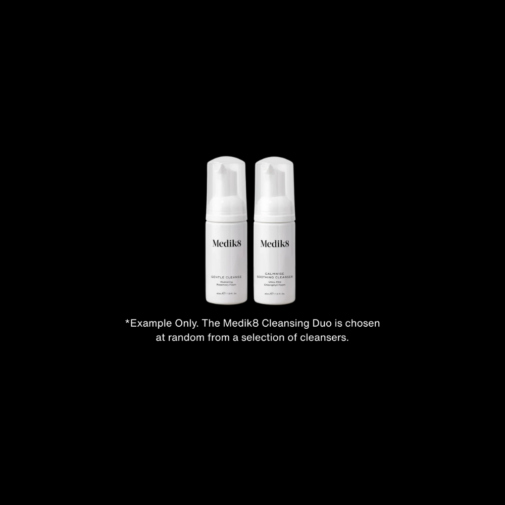 Spend $299 or more, but less than $499 in one transaction on eligible products and receive a complimentary Medik8 Travel Sized Cleansing Duo.