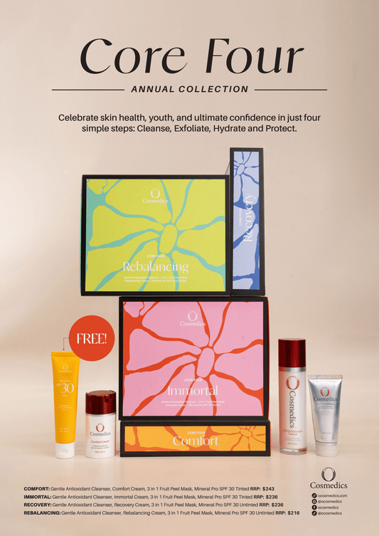 O Cosmedics Sale. Core Four Recovery Christmas Pack.