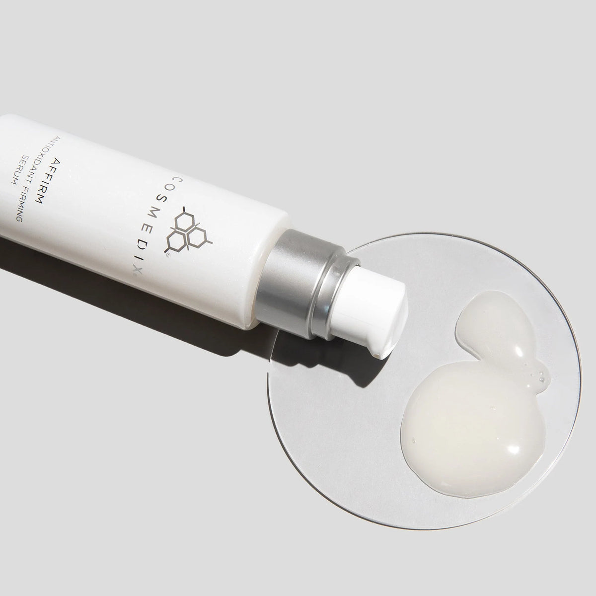 Cosmedix Affirm Antioxidant Firming Serum with peptide and antioxidant support for improved firmness, elasticity and smoother-looking skin.
