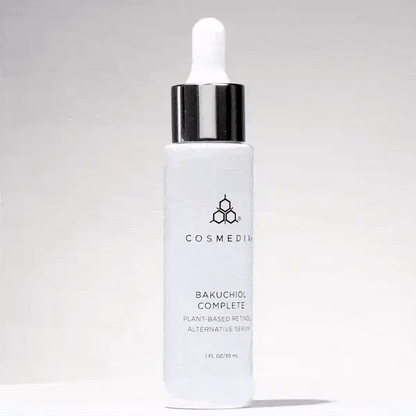 Cosmedix Bakuchiol Complete Plant-Based Retinol Alternative Serum for hydration, skin renewal and a softer, more even-looking complexion.